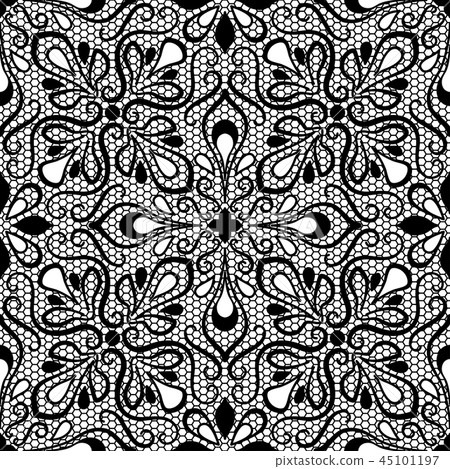 Seamless lace pattern Seamless lace pattern 45101197