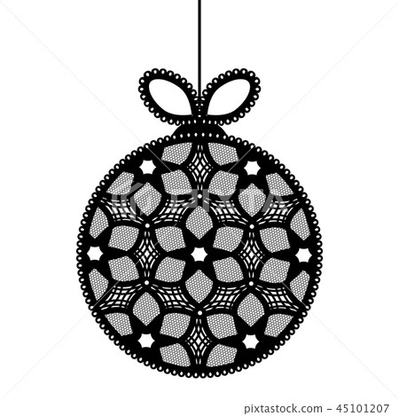 Decorative white lace Christmas ball toy  45101207