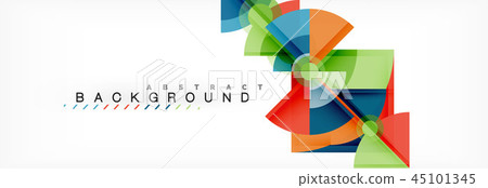 Triangles and circle geometric background Triangles and circle geometric background 45101345