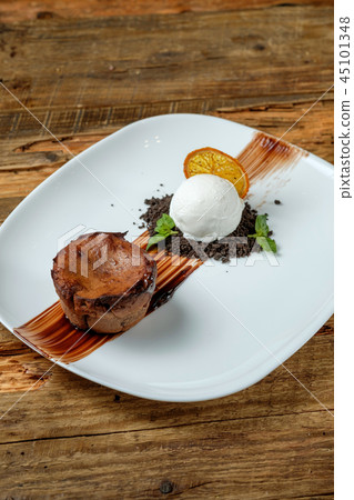 Warm dessert chocolate cake Fondant Warm dessert chocolate cake Fondant 45101348