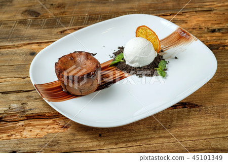 Warm dessert chocolate cake Fondant Warm dessert chocolate cake Fondant 45101349