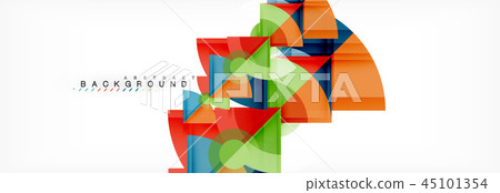 Triangles and circle geometric background Triangles and circle geometric background 45101354