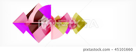 Triangles and circle geometric background 45101660
