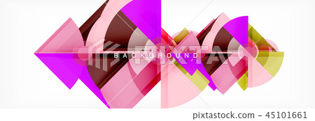 Triangles and circle geometric background 45101661