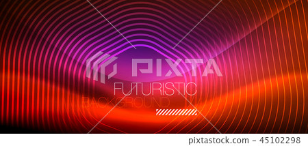 Neon glowing lines, magic energy space light concept, abstract background wallpaper design Neon glowing lines, magic energy space light concept, abstract background wallpaper design 45102298