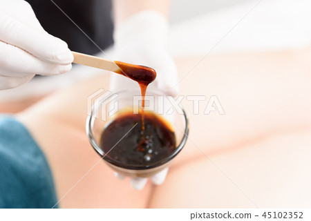 Brazilian Wax Hair Removal Hair Removal Wax Stock Photo