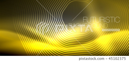 Neon glowing lines, magic energy space light concept, abstract background wallpaper design 45102375