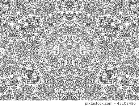 Black and white abstract concentric pattern Black and white abstract concentric pattern 45102486