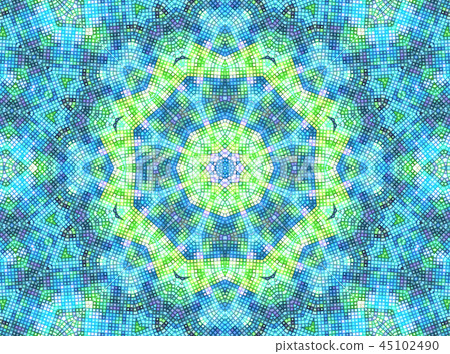 Bright background with concentric mosaic pattern 45102490