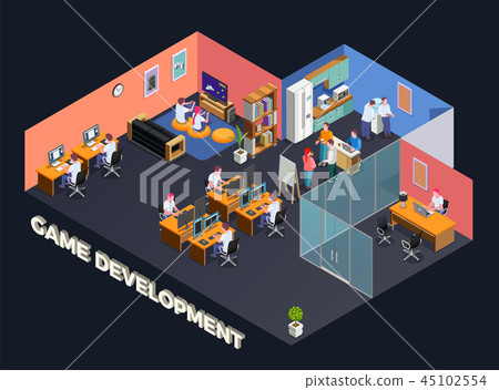 Game Development Isometric Composition 45102554