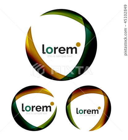 Set of geometric convergence vector icons Set of geometric convergence vector icons 45102849