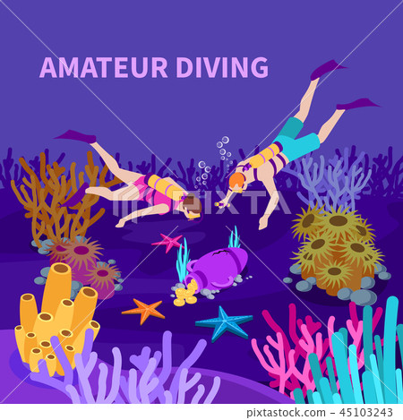Amateur Diving Isometric Composition Amateur Diving Isometric Composition 45103243