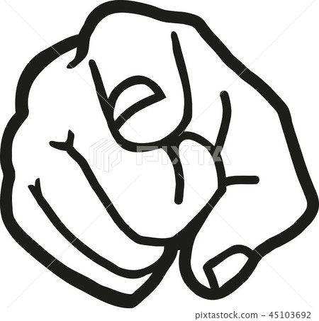 Finger pointing at you 45103692