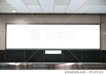 Large blank billboard on a street wall Large blank billboard on a street wall 45105322