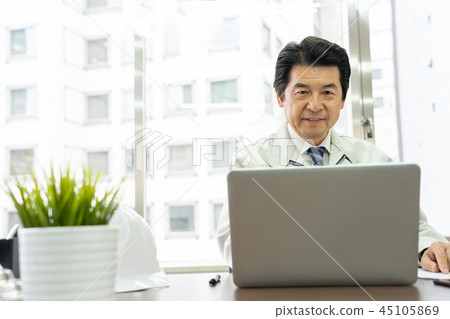 Businessman office worker desk work image Businessman office worker desk work image 45105869