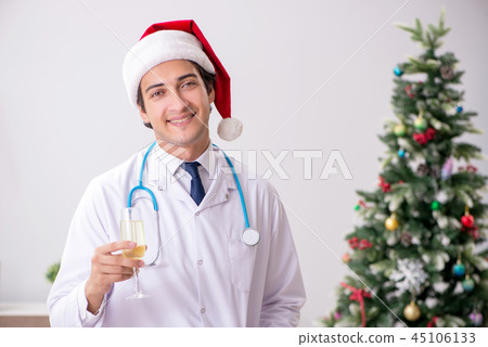 Doctor on the shift on christmas eve 45106133