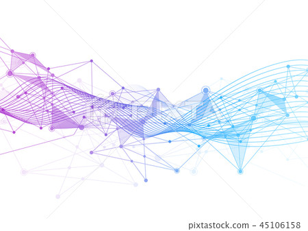Abstract connecting dots and lines with geometric - Stock Illustration ...