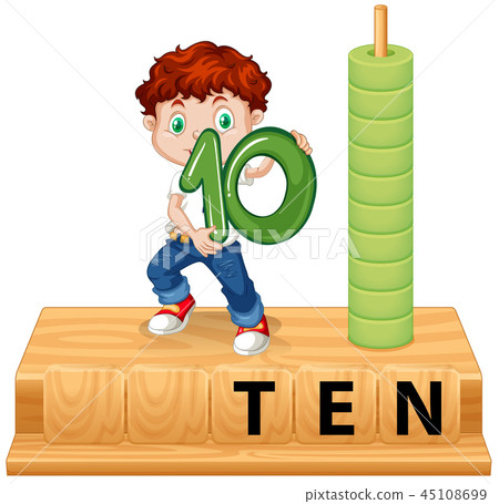 A boy hilding number ten A boy hilding number ten 45108699