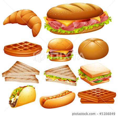 Set of various foods 45108849
