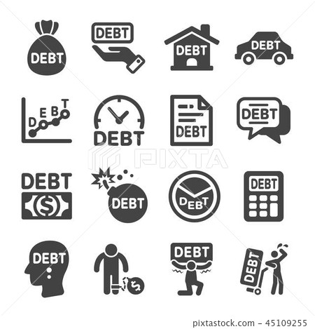 debt icon 45109255
