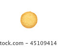 top view of a butter cookie on white background 45109414