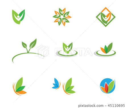 Green leaf logo Green leaf logo 45110695