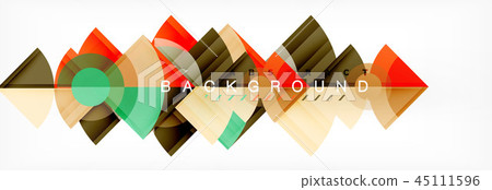 Triangles and circle geometric background 45111596
