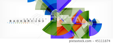 Triangles and circle geometric background Triangles and circle geometric background 45111874