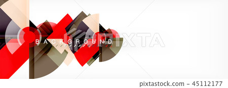 Triangles and circle geometric background Triangles and circle geometric background 45112177