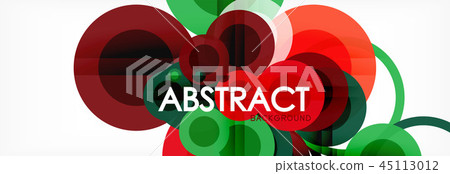 Abstract colorful geometric composition - multicolored circle background 45113012
