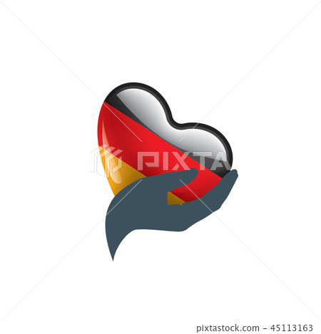 Germany flag, vector illustration on a white background 45113163