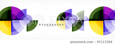 Abstract background - multicolored circles, trendy minimal geometric design Abstract background - multicolored circles, trendy minimal geometric design 45113308