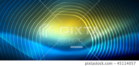 Neon glowing lines, magic energy space light concept, abstract background wallpaper design Neon glowing lines, magic energy space light concept, abstract background wallpaper design 45114057