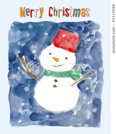 Snowman christmas card - Stock Illustration [45114594] - PIXTA