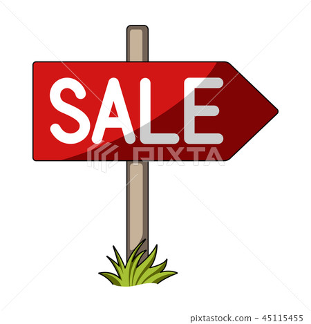 Signboard sale.Realtor single icon in cartoon style vector symbol stock illustration web. Signboard sale.Realtor single icon in cartoon style vector symbol stock illustration web. 45115455