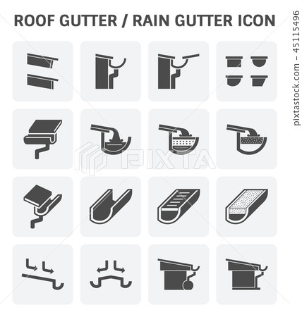 Roof Gutter Icon 45115496