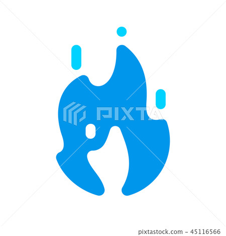 Fire flames with sparks, new blue set icon - Stock Illustration ...