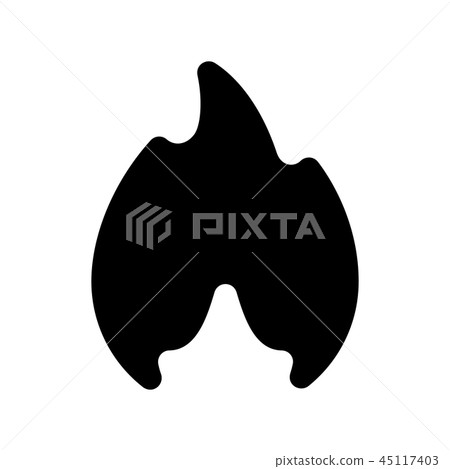 Fire flames new black icon, vector illustration Fire flames new black icon, vector illustration 45117403