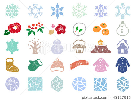 Hand-painted winter icon 1 Hand-painted winter icon 1 45117915