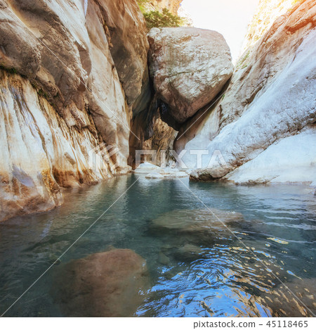 Scenic views of the canyon Goynuk in Turkey. Beautiful mountain Scenic views of the canyon Goynuk in Turkey. Beautiful mountain 45118465