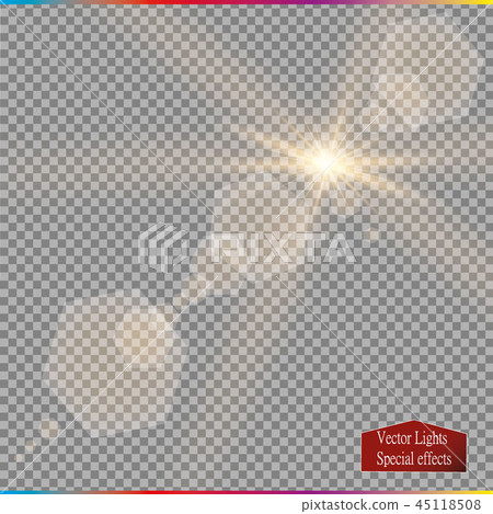 Vector transparent sunlight special lens flare light effect. 45118508