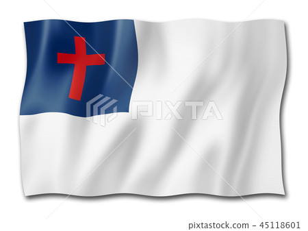 Christian flag isolated on white Christian flag isolated on white 45118601