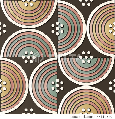 Seamless relief sculpture decoration retro pattern 45119320