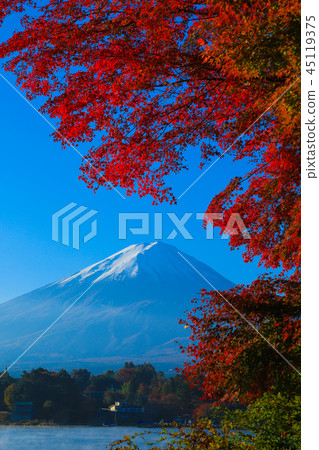 Mt Fuji and autumn leaves Lake Kawaguchi Mt Fuji and autumn leaves Lake Kawaguchi 45119375