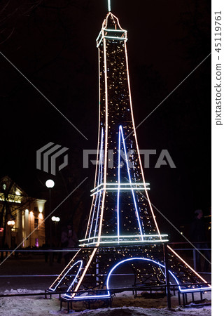 colorful Sparkling Lights Festive background 45119761