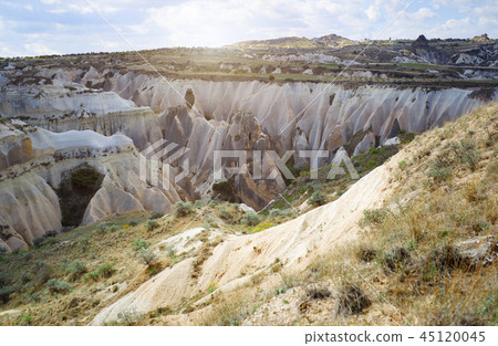 Limestone and tuff rock formations in Cappadocia, Limestone and tuff rock formations in Cappadocia, 45120045