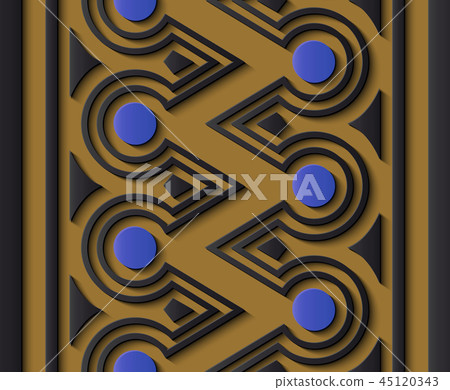 Seamless relief sculpture decoration retro pattern Seamless relief sculpture decoration retro pattern 45120343