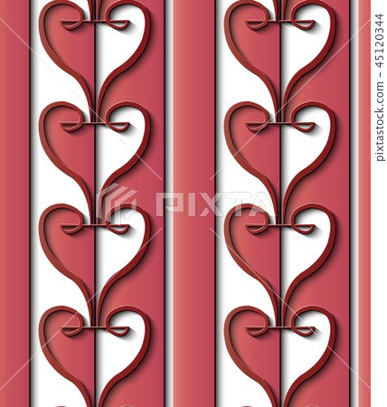 Seamless relief sculpture decoration retro pattern 45120344