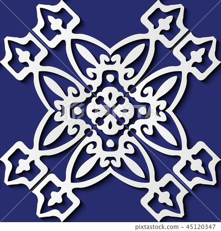 Seamless relief sculpture decoration retro pattern Seamless relief sculpture decoration retro pattern 45120347