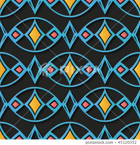 Seamless relief sculpture decoration retro pattern Seamless relief sculpture decoration retro pattern 45120352